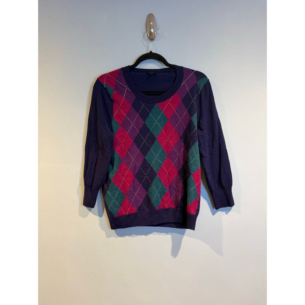 Talbots Petites Argyle Wool Blend Sweater – Size LP (Large Petite)
